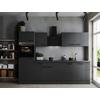 Kuhinjski Blok Z Aparati Oliver, 280cm - temno siva/črna, Design, kovina/leseni material (280cm) - Respekta