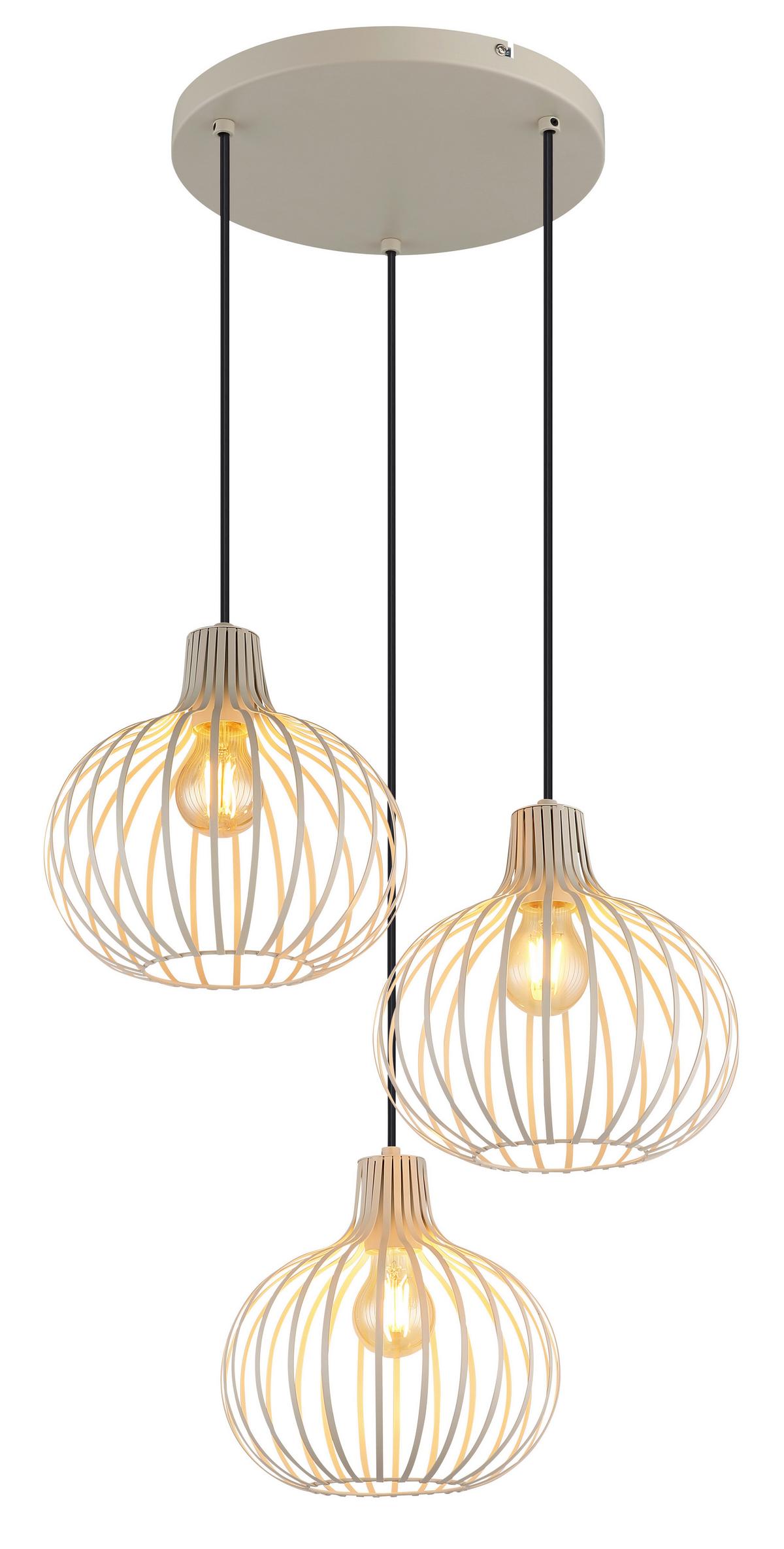 LAMPA WISZĄCA 33379319 MATEO - kremowy, Basics, metal (50/120cm) - Globo