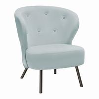 Fotelja Floris - crna/sivoplava, Romantično / ladanjski, drvo/metal (67/77/73cm) - Mömax