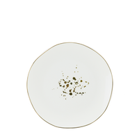 Dessertteller Onix aus Porzellan Ø 20,5cm - Goldfarben/Weiß, MODERN, Keramik (20,5cm) - Mömax