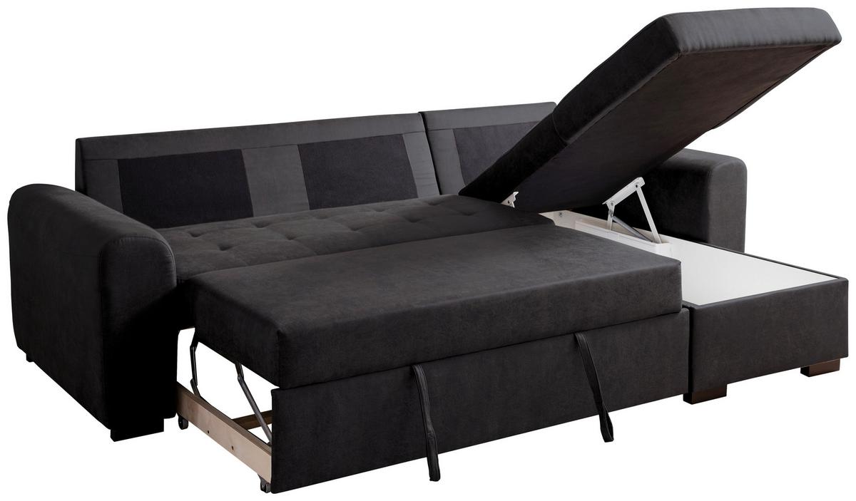Ecksofa Poll Anthrazit - Anthrazit, MODERN, Textil (243/85/155cm) - Mömax