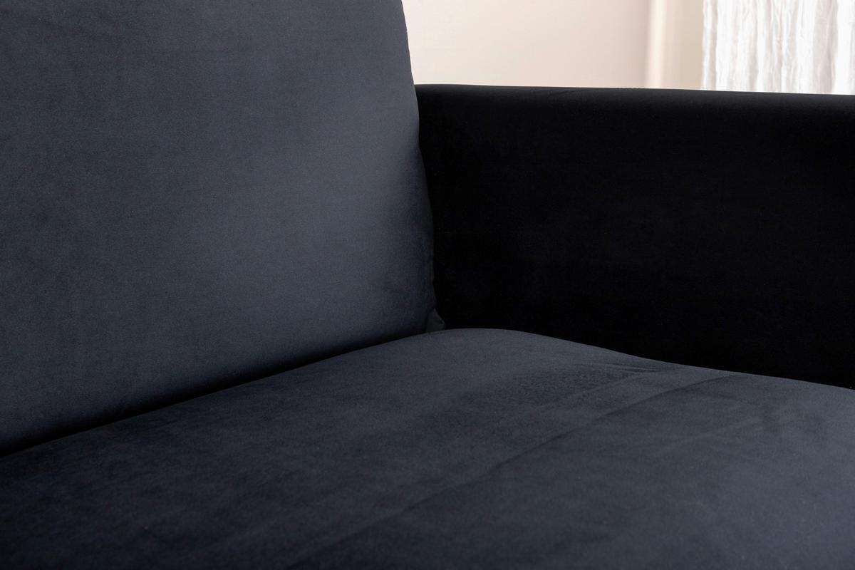 2-SITZER-SOFA ZOOM - Schwarz, Design, Textil/Metall (180/78/80cm) - Livetastic