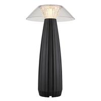 LED-Tischleuchte Illumi Schwarz max. 1 Watt - Transparent/Schwarz, Design, Kunststoff (15,4/28cm) - Globo