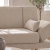 BÄDDSOFFA FUNKY - beige/lerfärgad, Modern, trä/textil (183/73/79cm) - Bessagi Home
