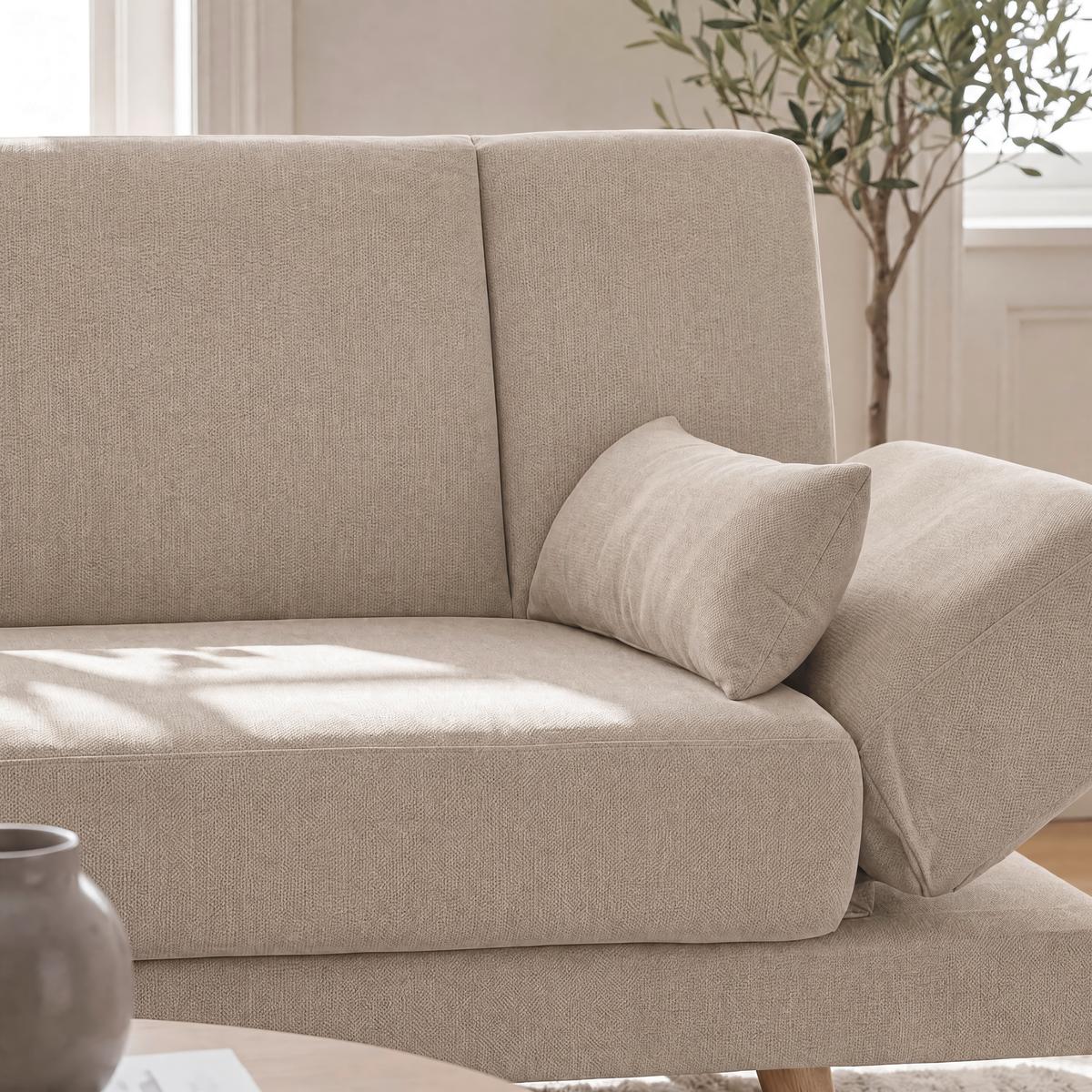 Zofa S Posteljno Funkcijo Funky - umazano rjava/bež, Moderno, tekstil/les (183/73/79cm) - Bessagi Home