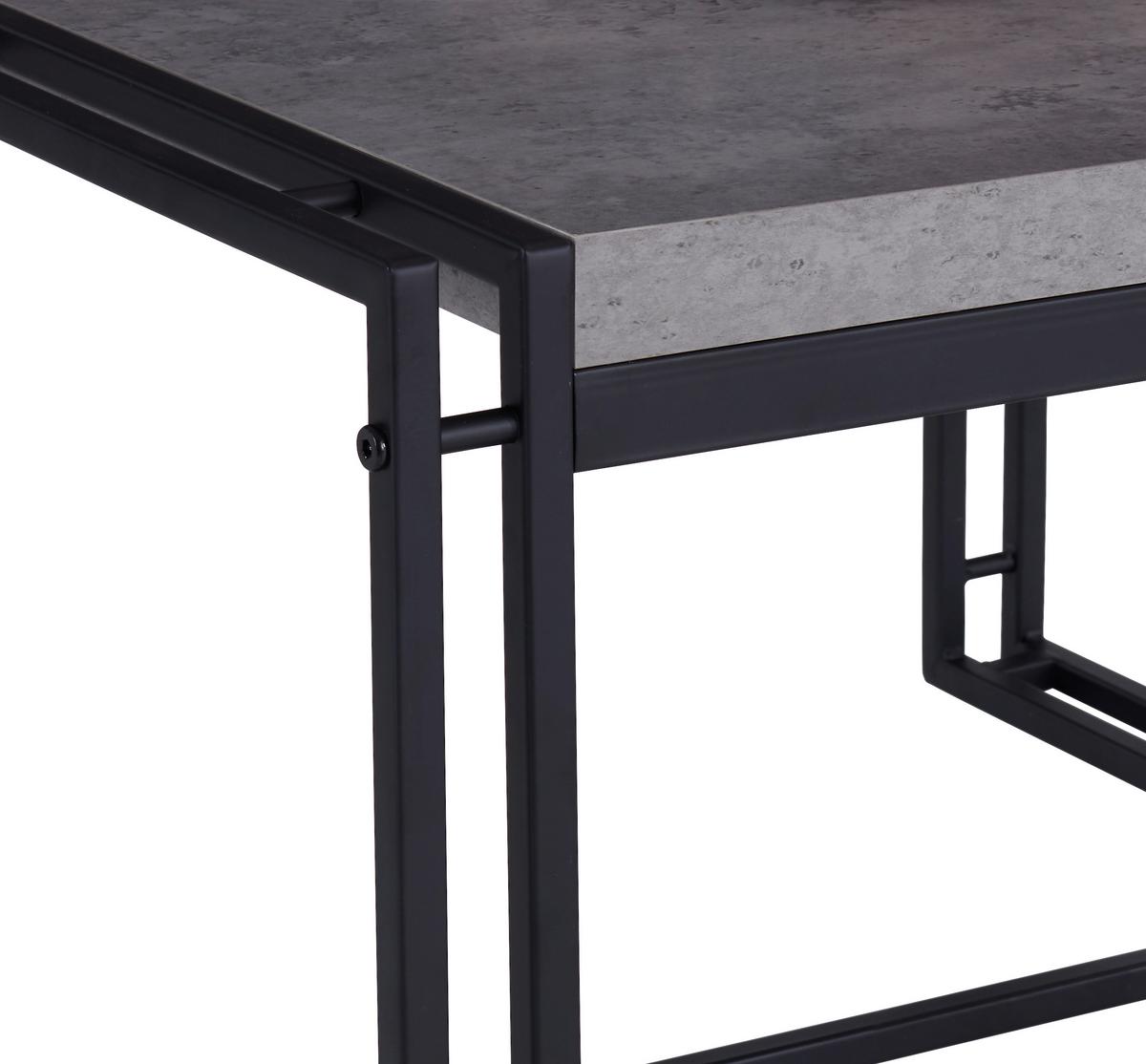 Klubska Miza Bistro, Siva, Črna - siva/črna, Moderno, kovina/umetna masa (72/45/72cm)