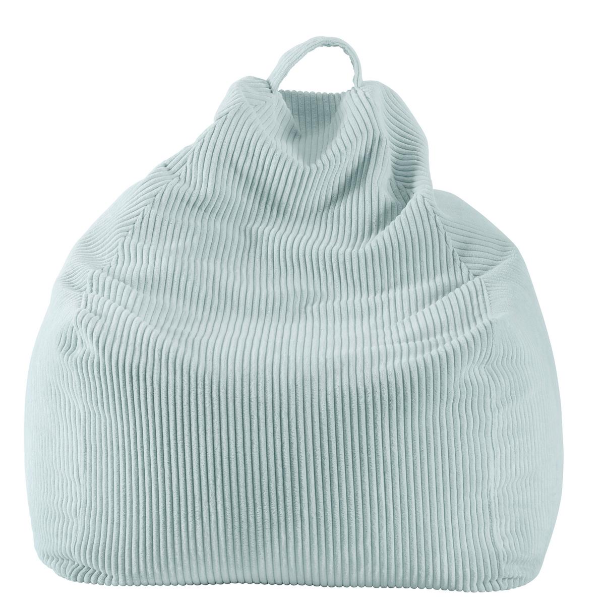 Sitzsack Cord mit Zip ca. 80x85x80 cm Mintgrün - Mintgrün, Trend, Textil (80/85/80cm) - Livetastic