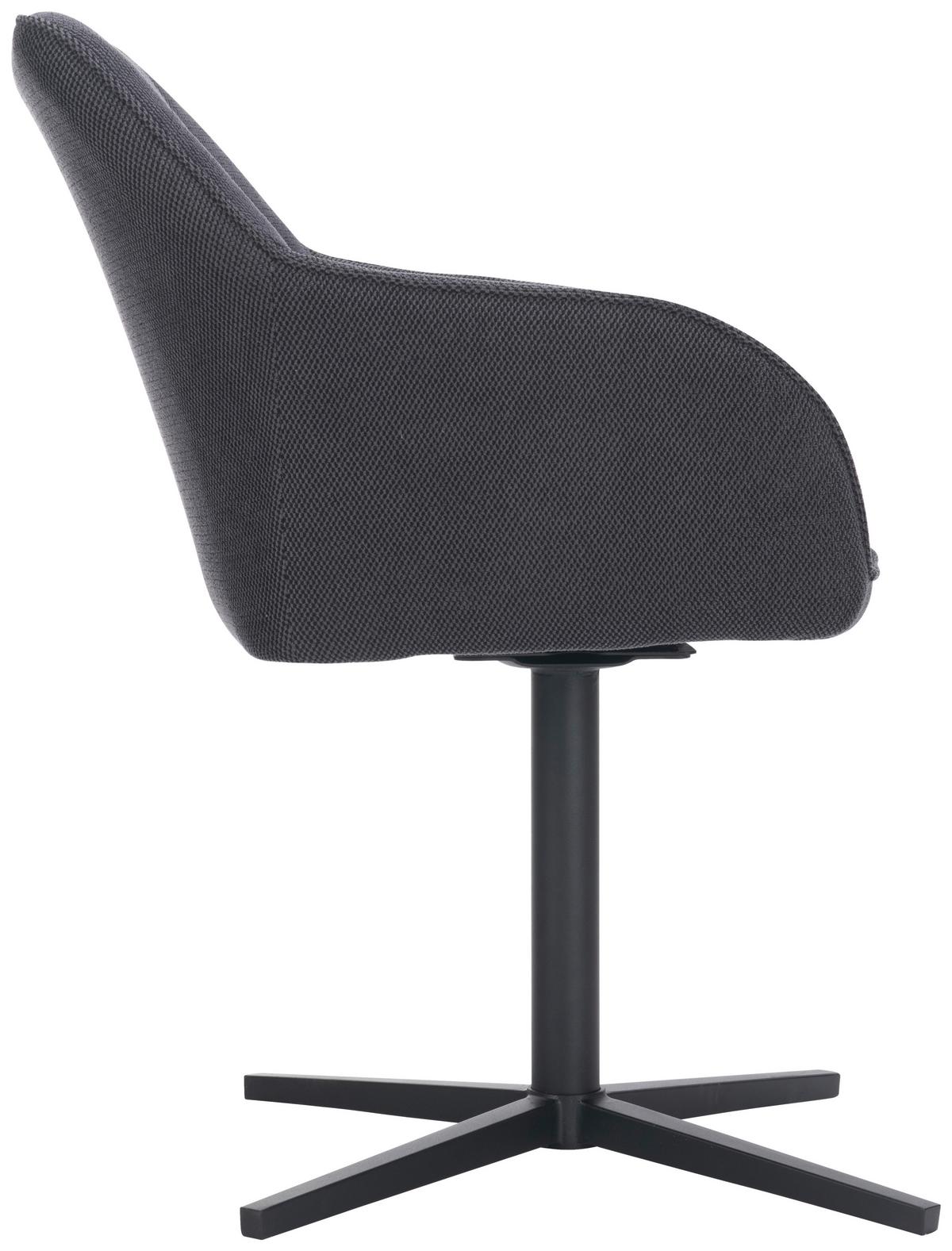 Stol Rosina, Črna, Vrtljiv - črna, Moderno, kovina/tekstil (56/84/60cm)