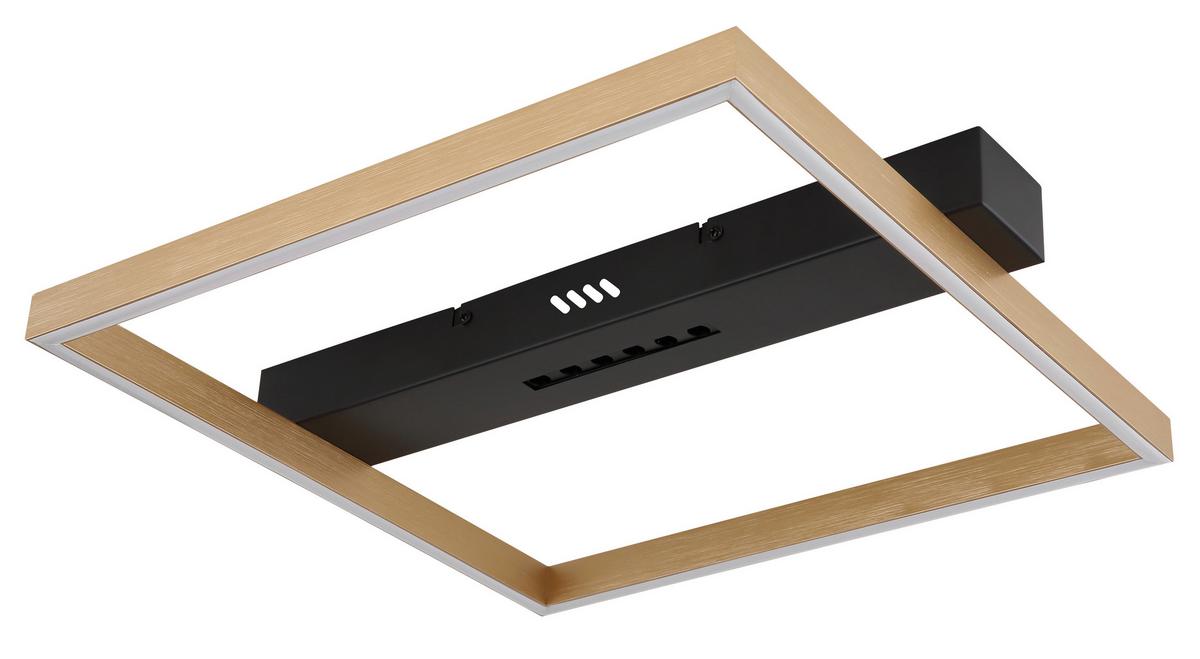 LED-Deckenleuchte Luffy Goldfarben max. 24 Watt - Goldfarben/Schwarz, Design, Kunststoff/Metall (43/39,2/6,9cm) - Globo