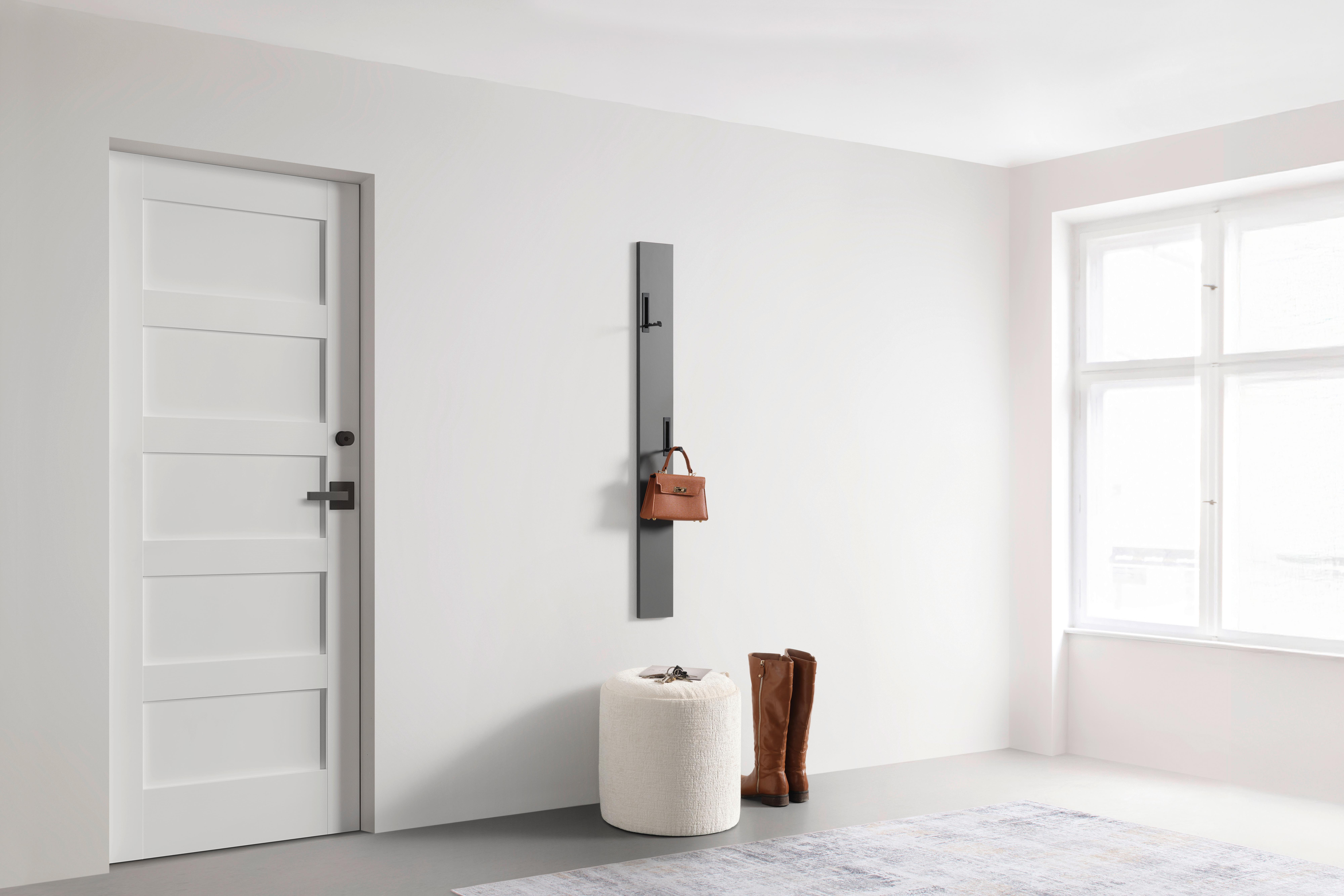 HALLPANEL LEONY -TOP- -BASED- - antracit, Klassisk, trämaterial (12/110/1,8cm) - Based