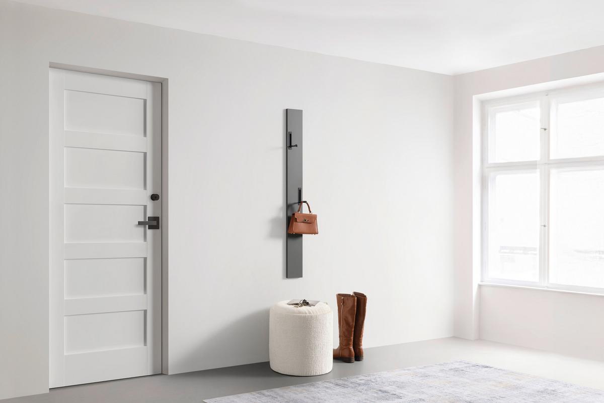 Garderobenpaneel Leony Anthrazit - anthracite, Konventionell, matériau de bois (12/110/1,8cm) - Mömax