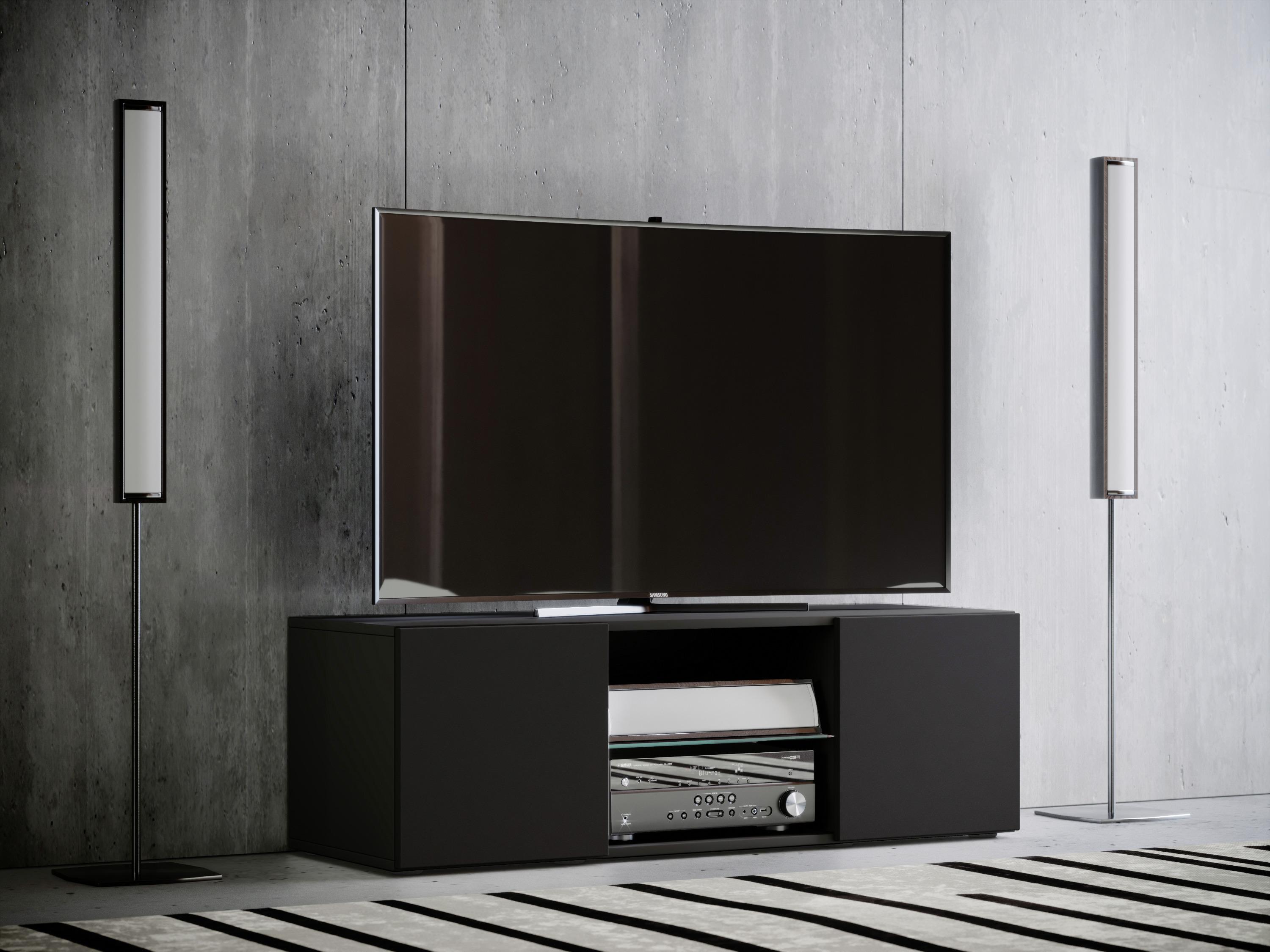 Tv-element Lowina 115, Črna - črna, Konvencionalno, umetna masa/steklo (115/40/36cm) - MID.YOU