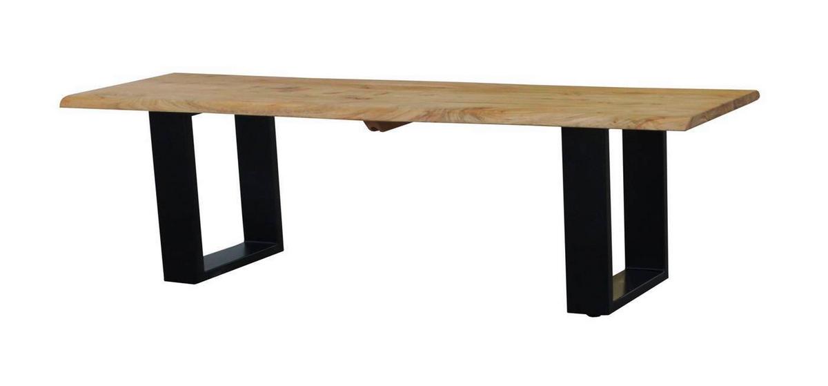ŁAWKA RUNNER 2 - kolor akacjowy/czarny, Basics, metal/drewno (120/45/45cm) - MID.YOU