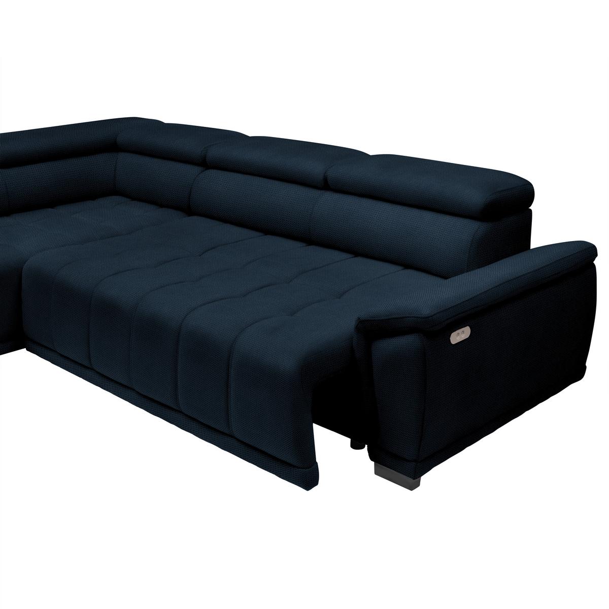 Kutna Garnitura Gremio - tamno plava/crna, Moderno, tekstil/plastika (206/283cm) - Modern Living