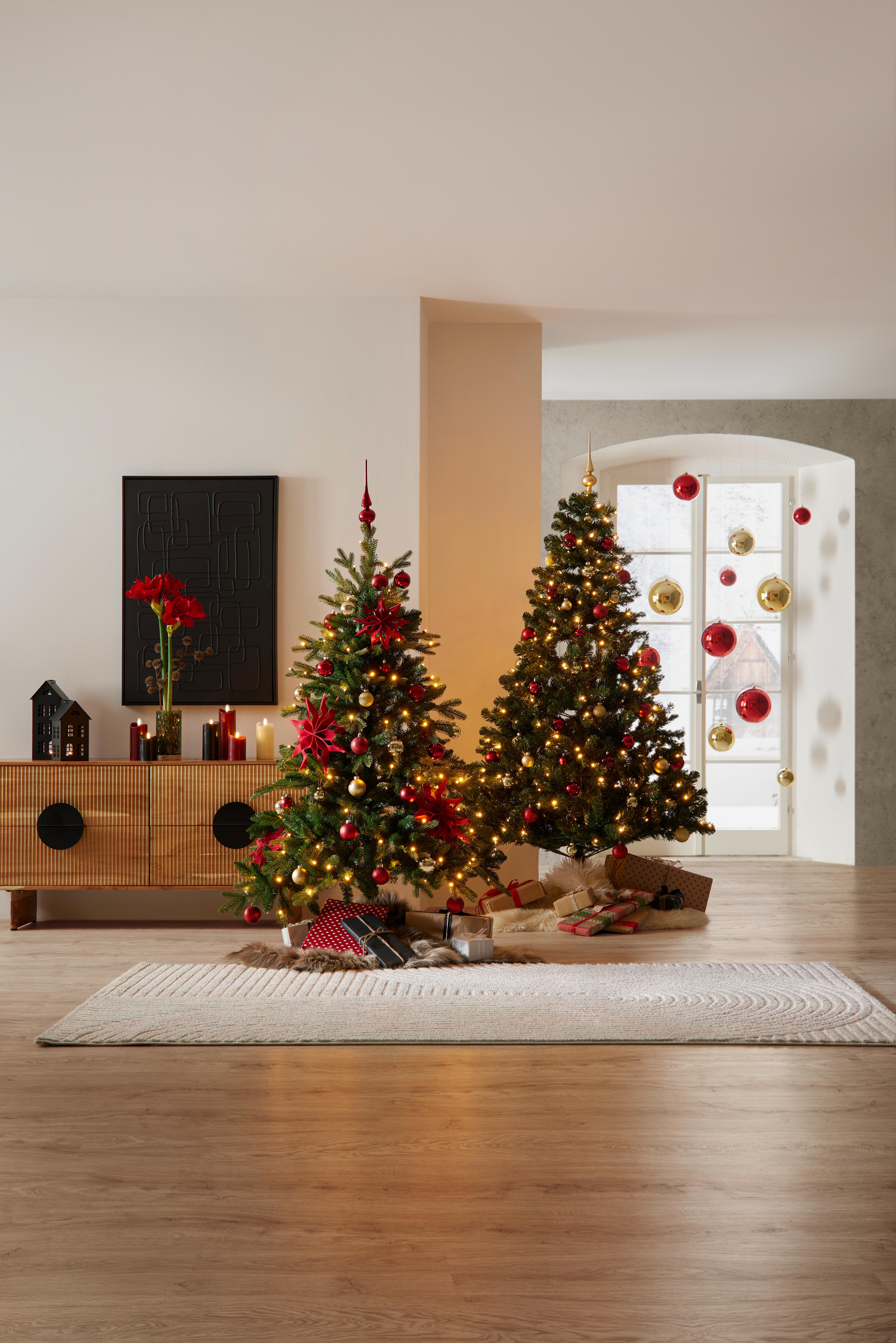 Christbaumkugel Big Rot - Rot, Kunststoff (15cm) - Mömax