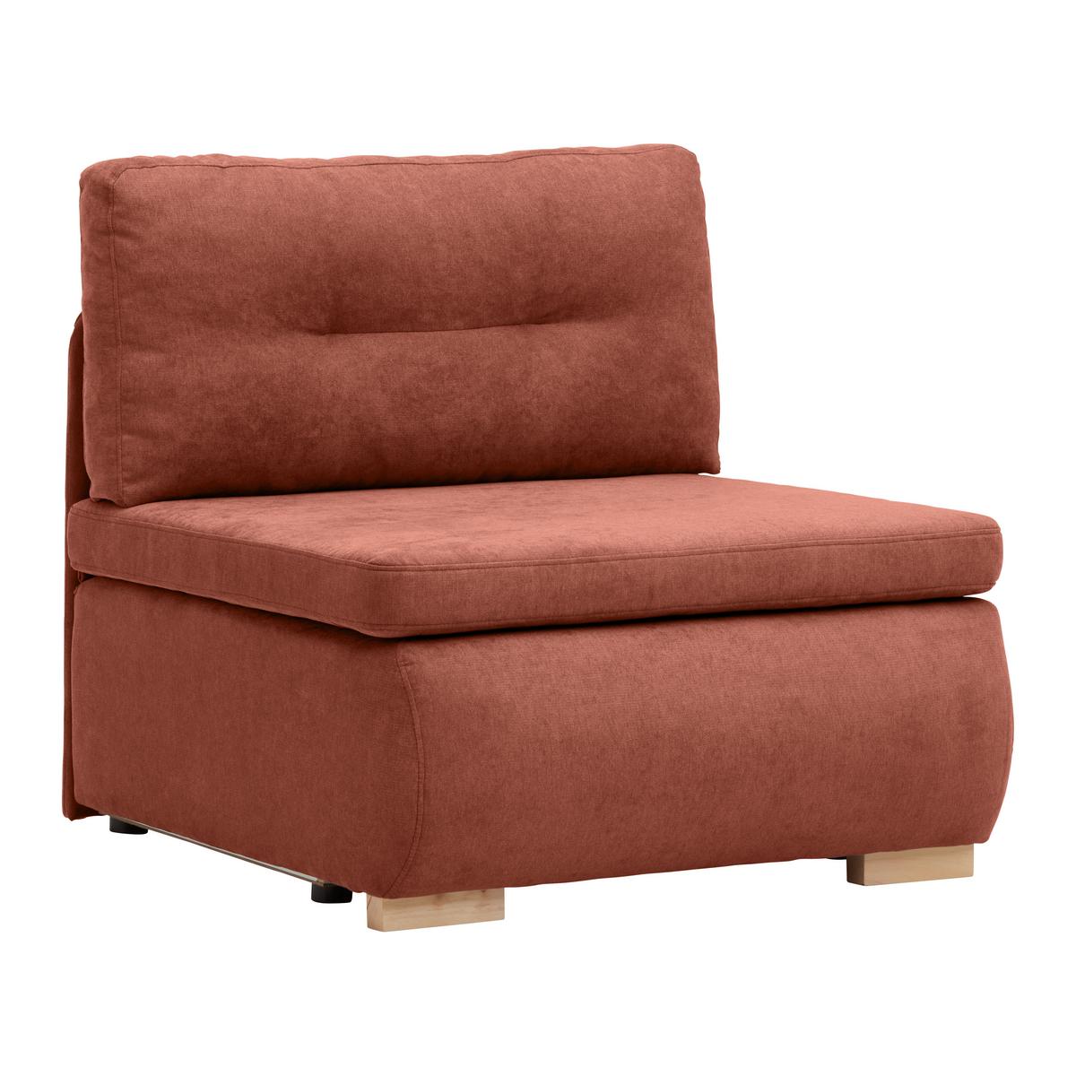 Schlafsessel Modena in Koralle - Koralle/Schwarz, Kunststoff/Textil (89/88/90cm) - Mömax