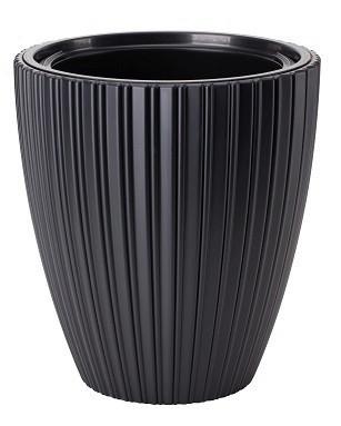 Okrasni Lonček Mira 30 - antracit, Konvencionalno, umetna masa (29,0/32/29,0cm) - Mömax
