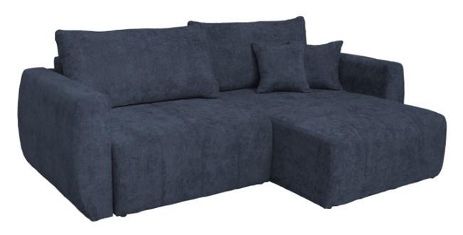 Canapea extensibila BALI - albastru închis/gri, Modern, lemn/textil (245/74-90/104cm) - Luca Bessoni