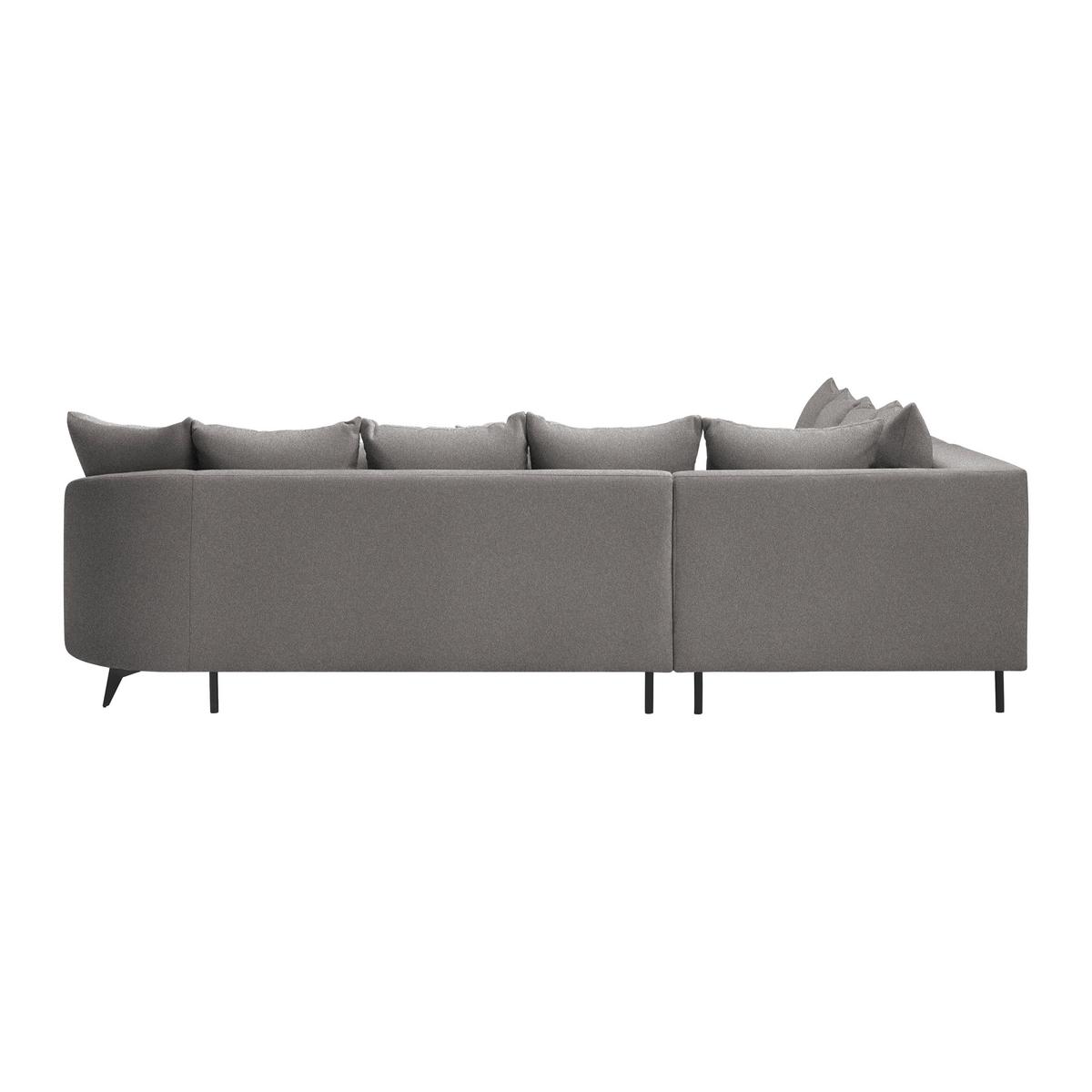 Ecksofa Axel Graphitfarben - Graphitfarben/Schwarz, MODERN, Textil/Metall (250/87/291cm) - Mömax