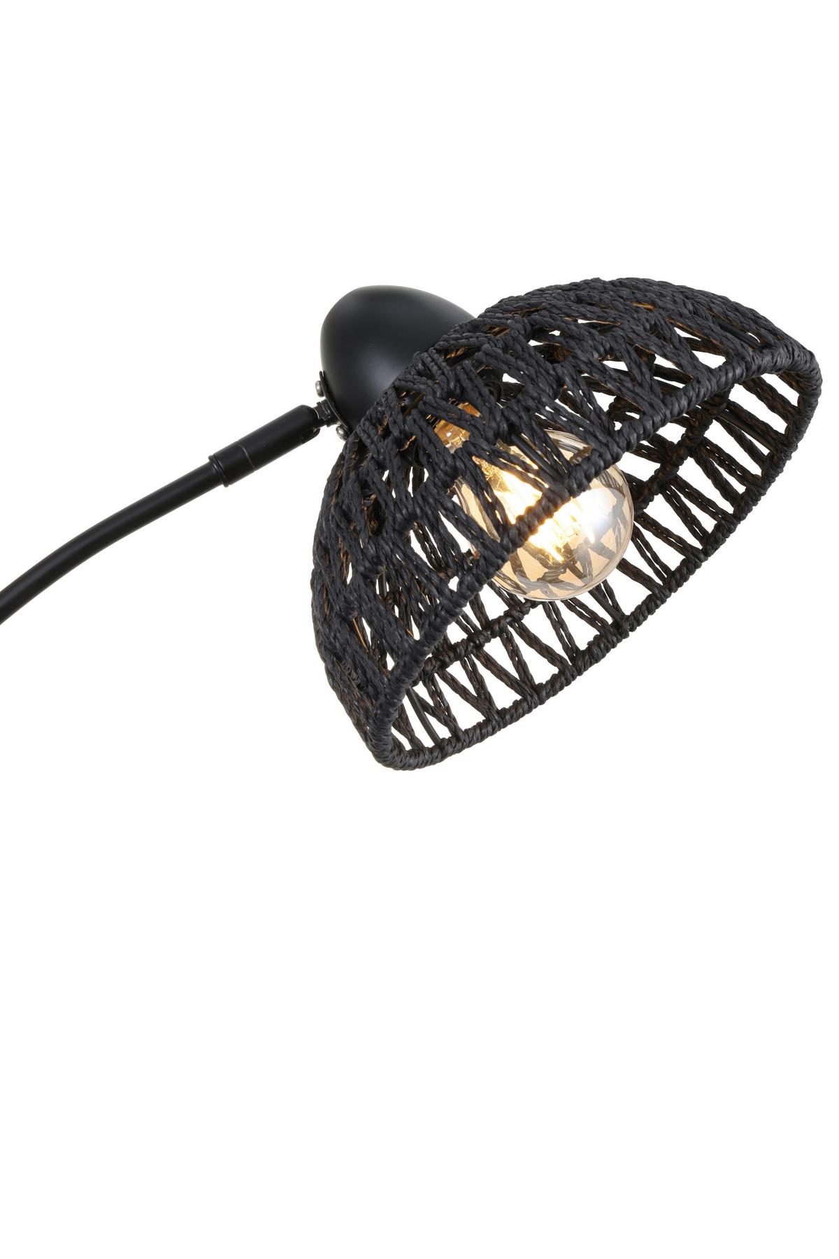 LAMPA STOJĄCA MIEKE - czarny, Trend, metal/papier (55/24/155cm) - Novel