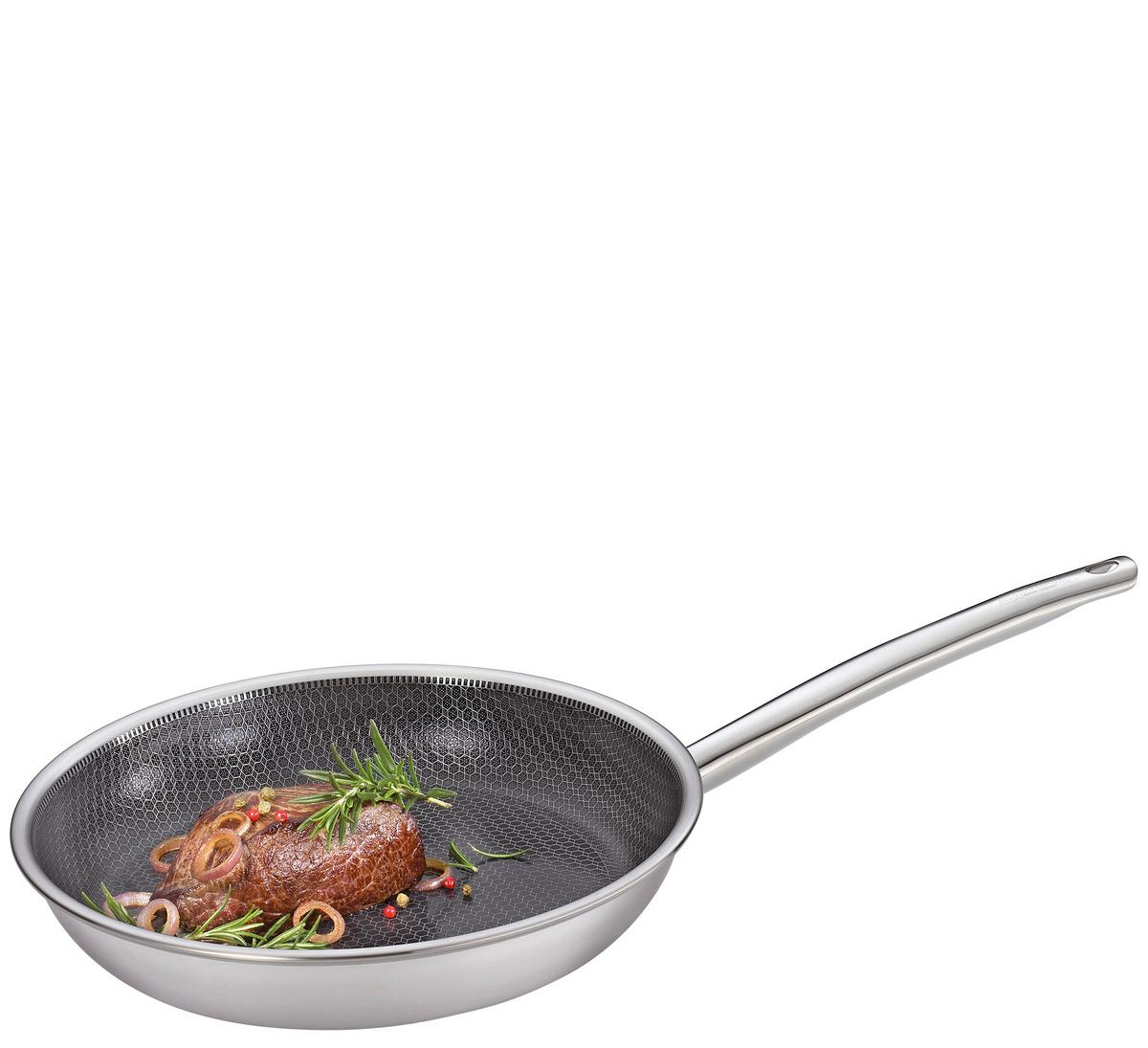 PATELNIA DO SMAŻENIA 1481946028 - kolor srebrny, Basics, metal (28cm) - Spring