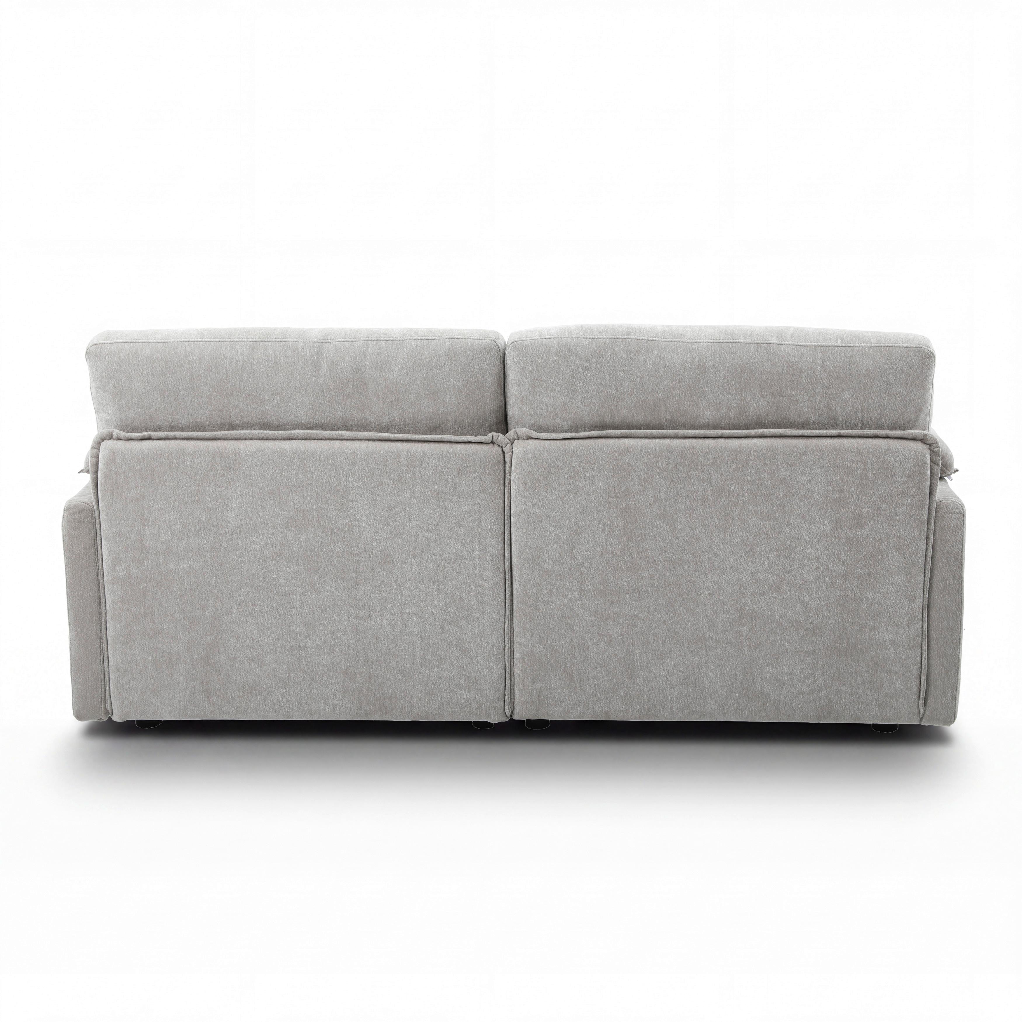 SOFFA ALESSIA - grå/svart, Modern, trä/textil (188/137cm) - Bessagi Home