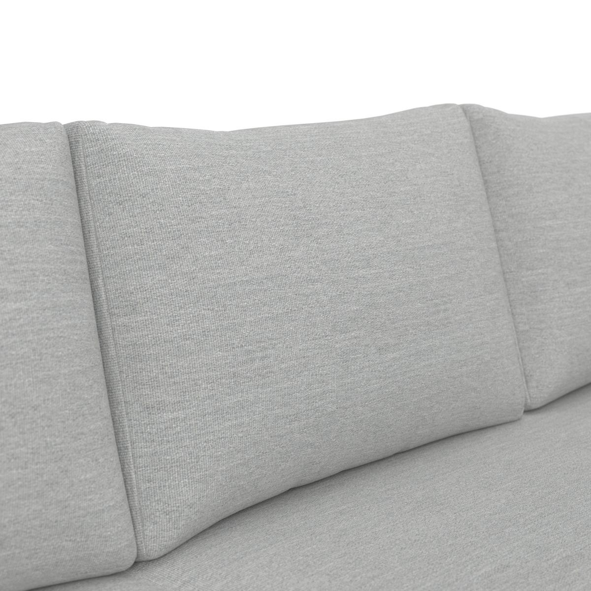 Gartenliege Loan Grau Holz Metall/Outdoorstoff +Tisch - Dunkelgrau/Anthrazit, MODERN, Holz/Textil (210/84/78cm) - Bessagi Garden