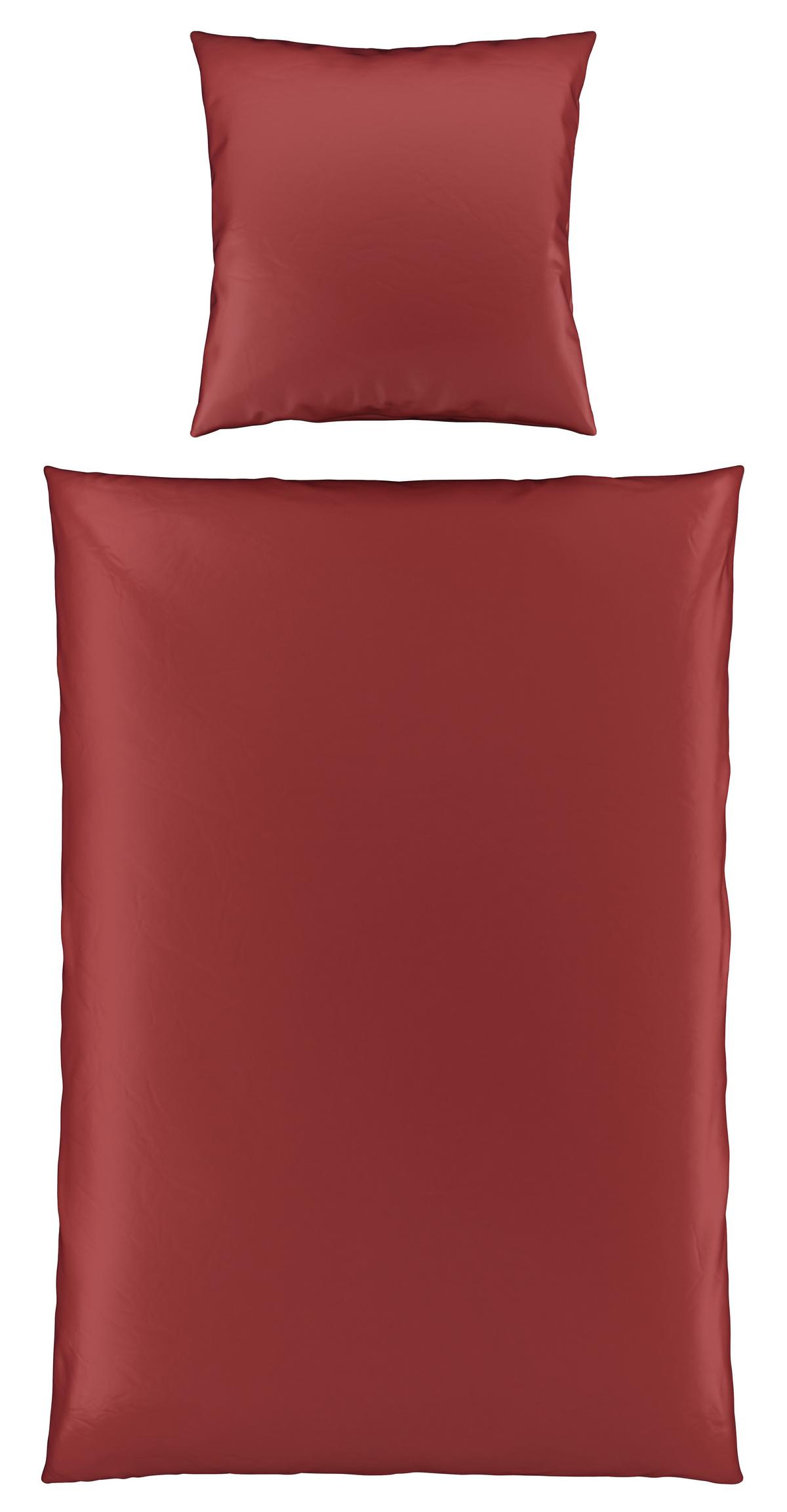Bettwäsche Alex Uni ca. 135x200cm - Terracotta, MODERN, Textil (135/200cm) - Premium Living