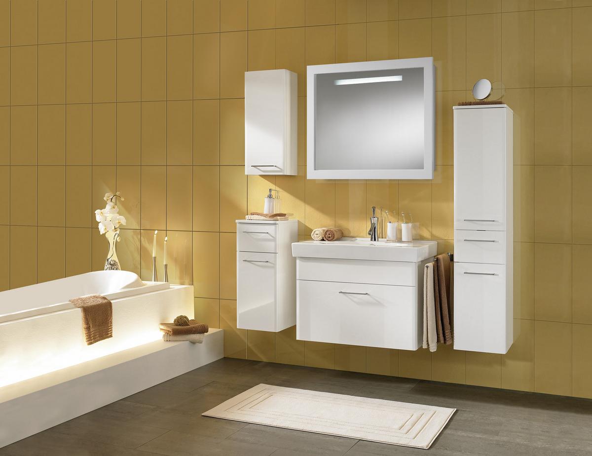 SZAFKA DOLNA CARINA 316 - biały wysoki połysk/biały, Konventionell, materiał drewnopochodny/szkło (30/72/33cm) - Carryhome