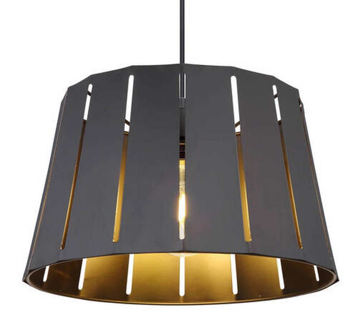 Hängeleuchte Luna Schwarz max. 40 Watt - Schwarz, Design, Metall (35/120cm) - Globo