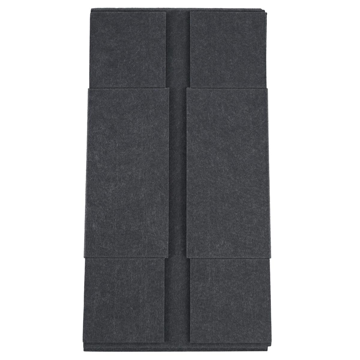 Schubladenbox Unit - L in Grau - Grau, KONVENTIONELL, Textil - Premium Living