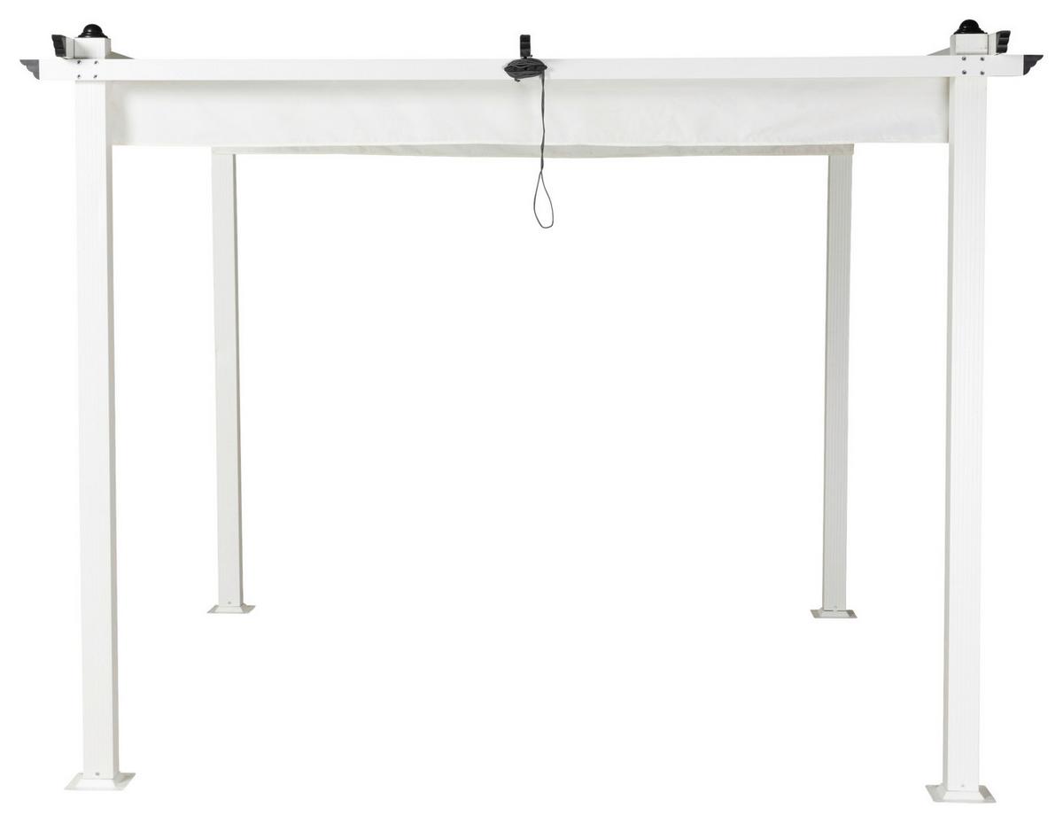 Pergola Lazio ca. 295x248x295 cm Weiß - Weiß, KONVENTIONELL, Textil (295/248/295cm) - Gardenson