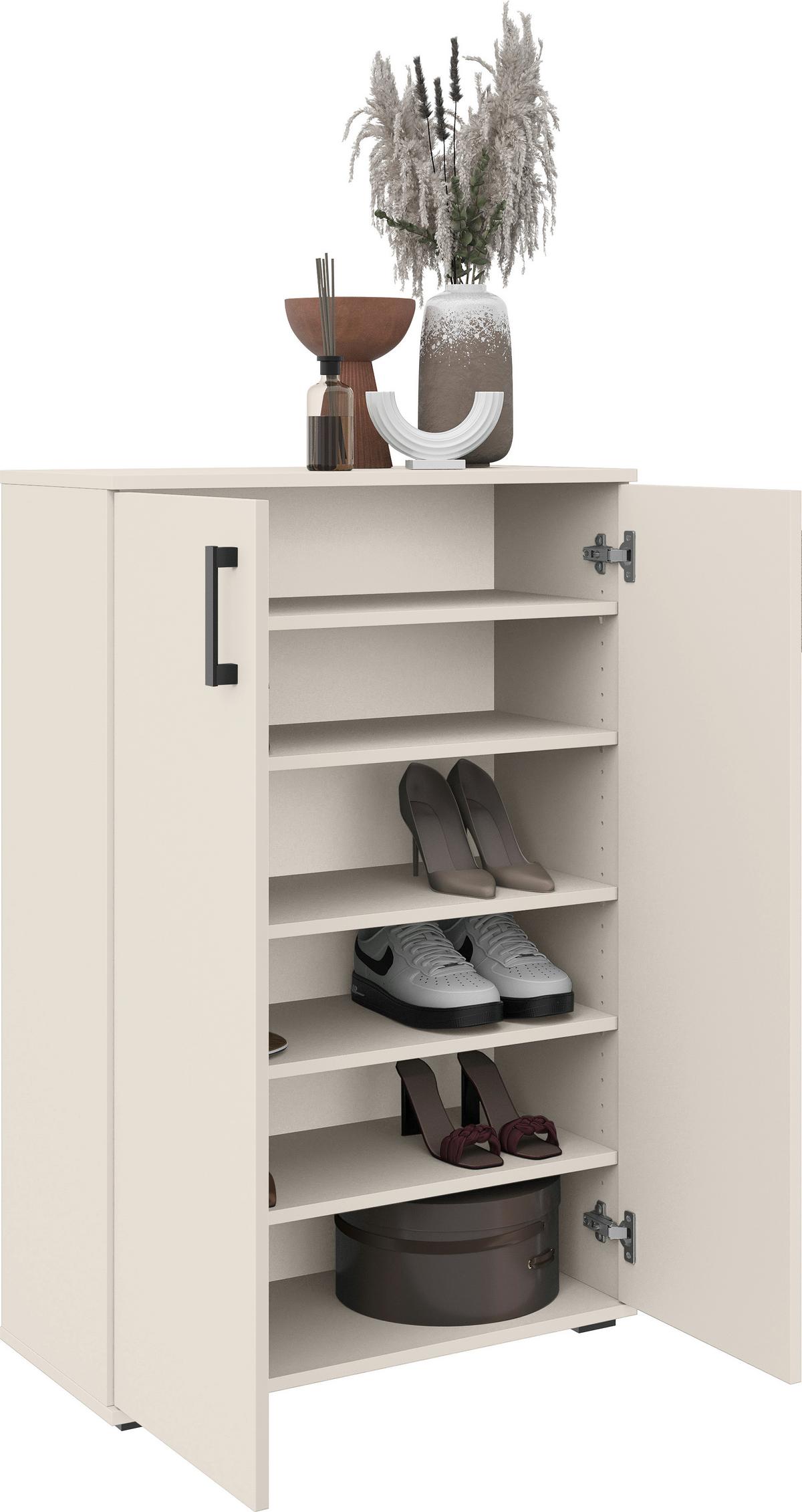 SZAFKA NA BUTY ALEX II - czarny/kaszmir, Konventionell, materiał drewnopochodny/tworzywo sztuczne (70/106/33,4cm) - Xora