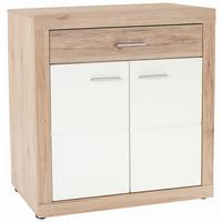 Comodă Malta - alb/culoare lemn stejar, Modern, material pe bază de lemn (95/98,7/36cm) - Modern Living