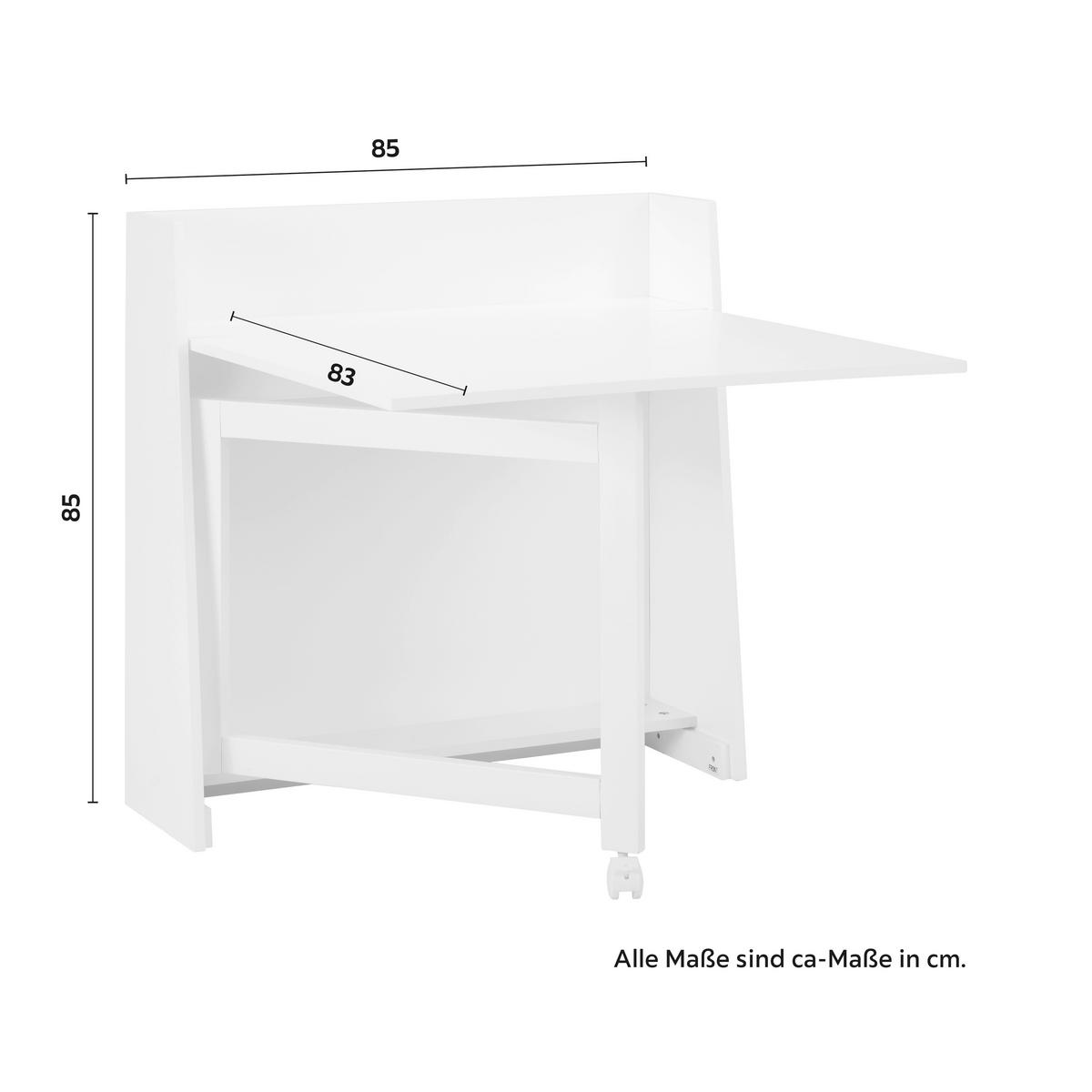 Sitzgruppe Holz Theo Weiß, klappbar ca. 85x83cm - Weiß, MODERN, Holz/Holzwerkstoff (85/83/85cm) - Bessagi Home