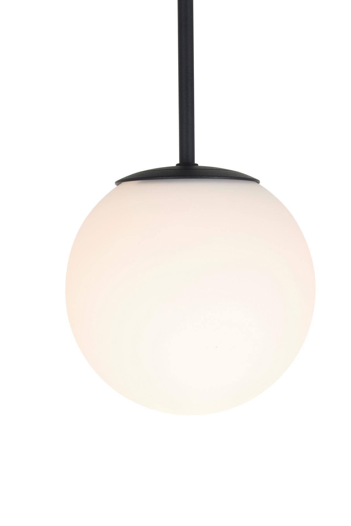 Deckenleuchte Whit Schwarz/Weiß max. 25 Watt - Schwarz/Weiß, MODERN, Glas/Metall (42/59.5cm)