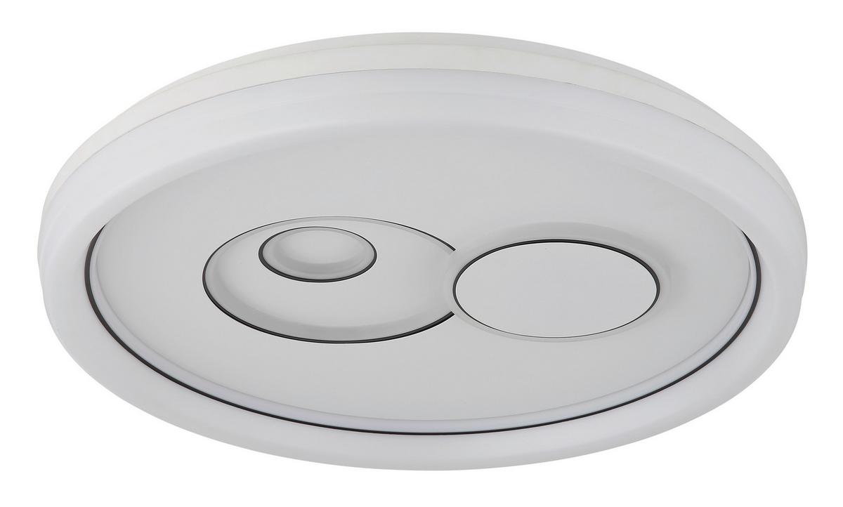 Led Stropna Svjetiljka Ruiz - bijela/crna, Basics, metal/plastika (49/7cm) - Globo