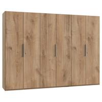 Drehtürenschrank Level 36A ca. 300x216x58 cm Eiche Dekor - Chromfarben/Eichefarben, MODERN, Holzwerkstoff (300/216/58cm) - MID.YOU