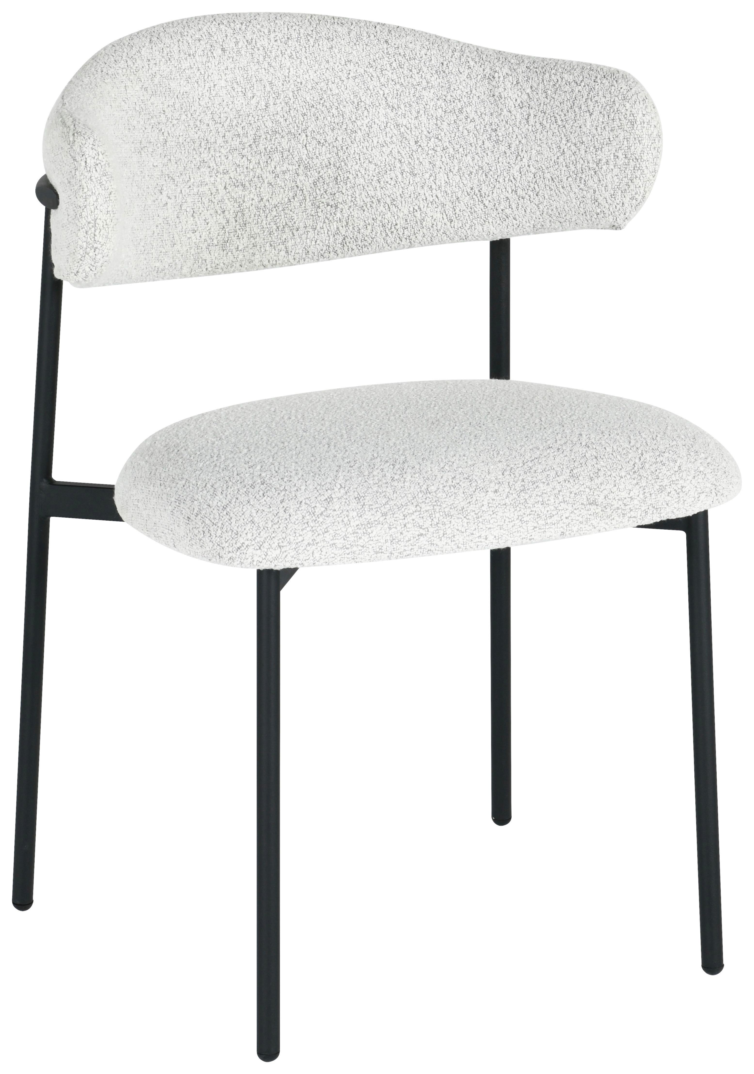 KRZESŁO MIJOU - jasnoszary/czarny, Design, metal/tkanina (55/78/58cm) - Boxxx