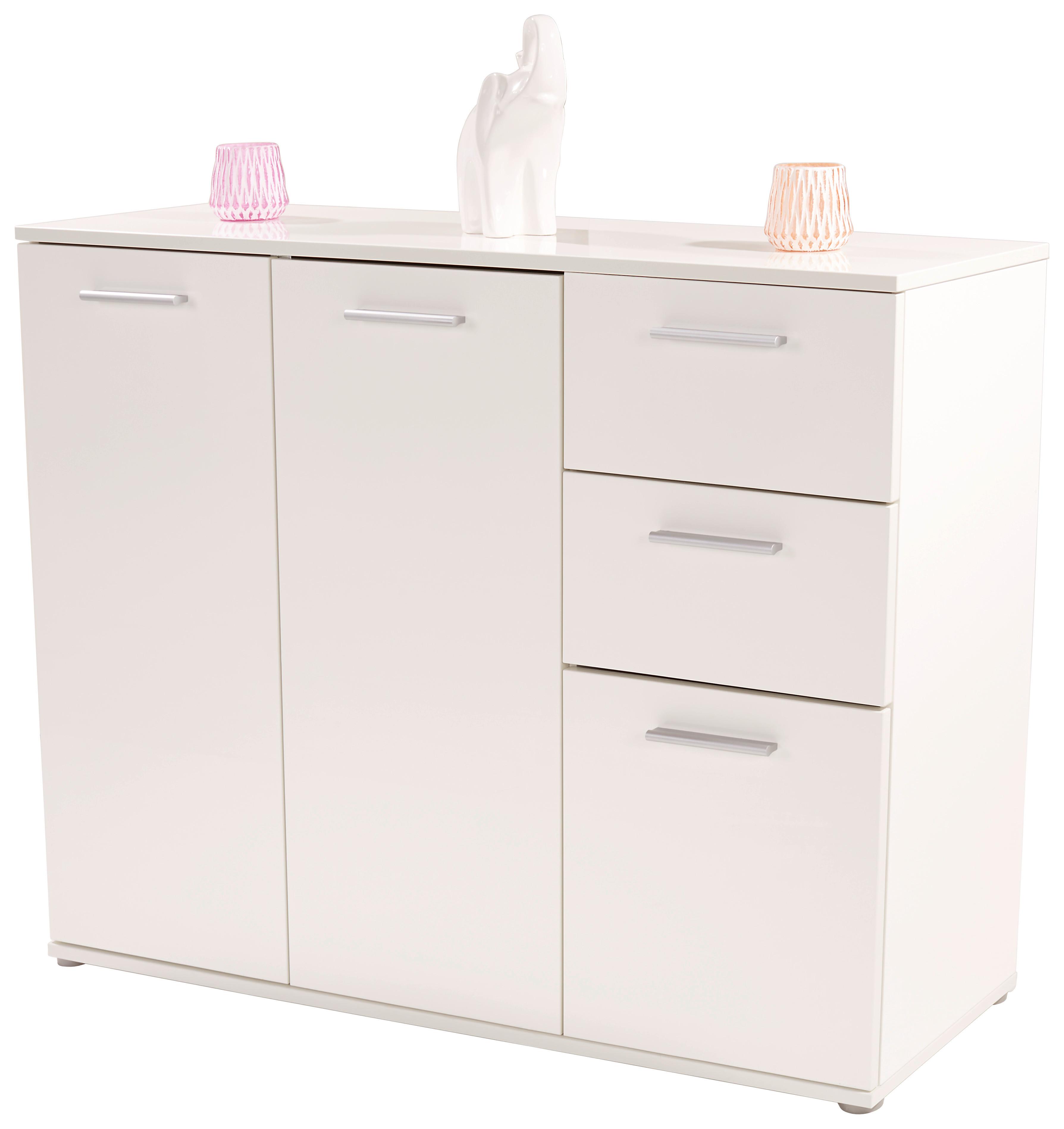 Comodă CHRISTIAN NEW 2 - alb, Modern, material pe bază de lemn (120/85/35cm) - Modern Living