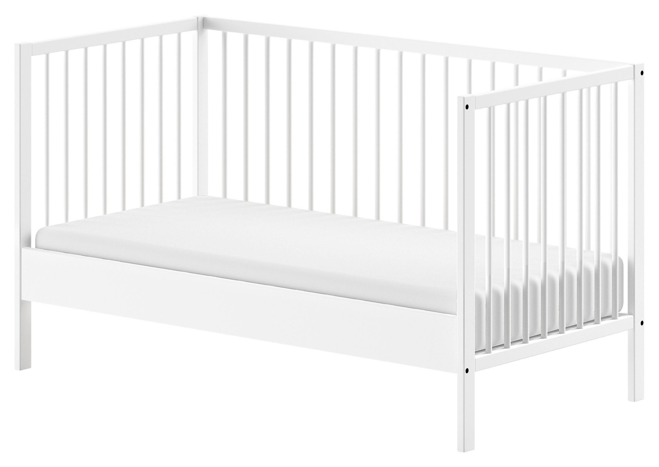 Kinder-/Juniorbett Dino ca. 70x140 cm Weiß - Weiß, MODERN, Holz (70/140cm) - MID.YOU