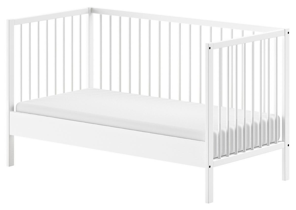 Kinder-/Juniorbett Dino ca. 70x140 cm Weiß - Weiß, MODERN, Holz (70/140cm) - MID.YOU
