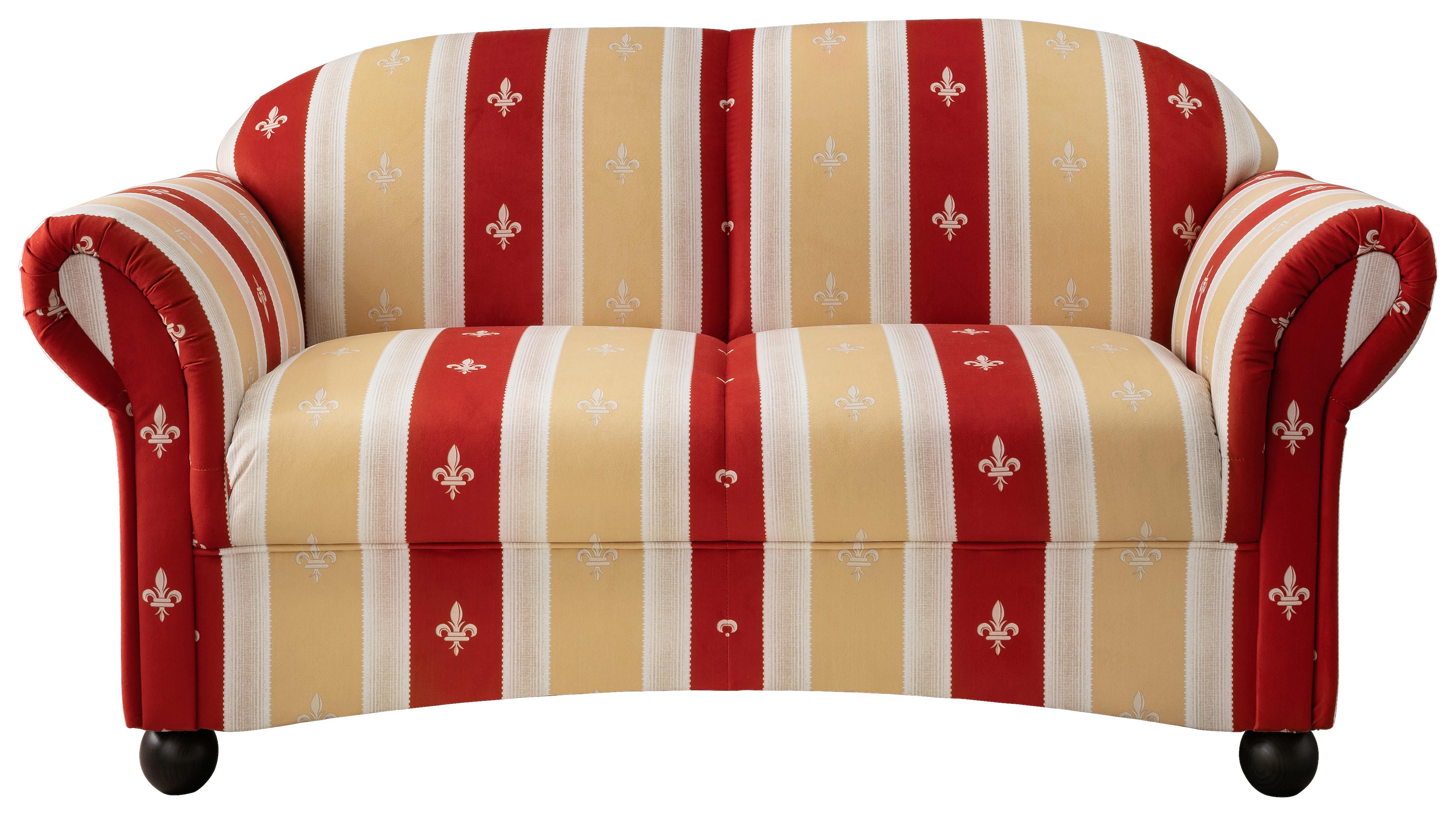2-Sitzer-Sofa Torello Rot Mikrofaser - Wengefarben/Rot, KONVENTIONELL, Holz/Textil (151/84/80cm) - Livetastic