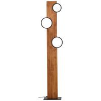 LED-Strahler Cheesy Schwarz/Hellbraun max. 20 Watt - Hellbraun/Schwarz, Natur, Holz/Metall (140,4/31,2/18cm) - Brilliant