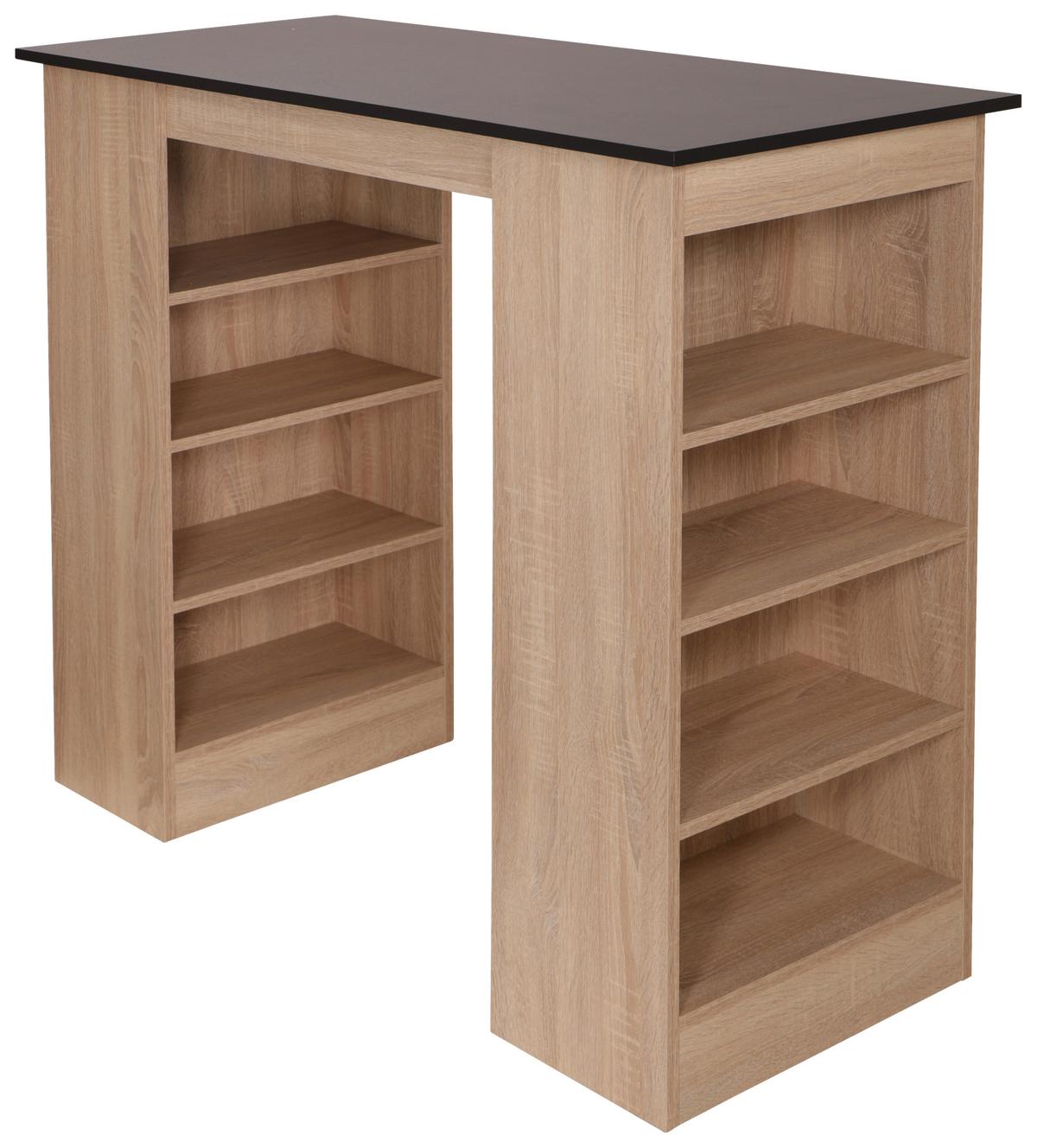 Barska Miza Merle, Barva Hrasta, Črna, 103x50cm - črna/barve hrasta, Design, leseni material (103/50/115cm) - Respekta