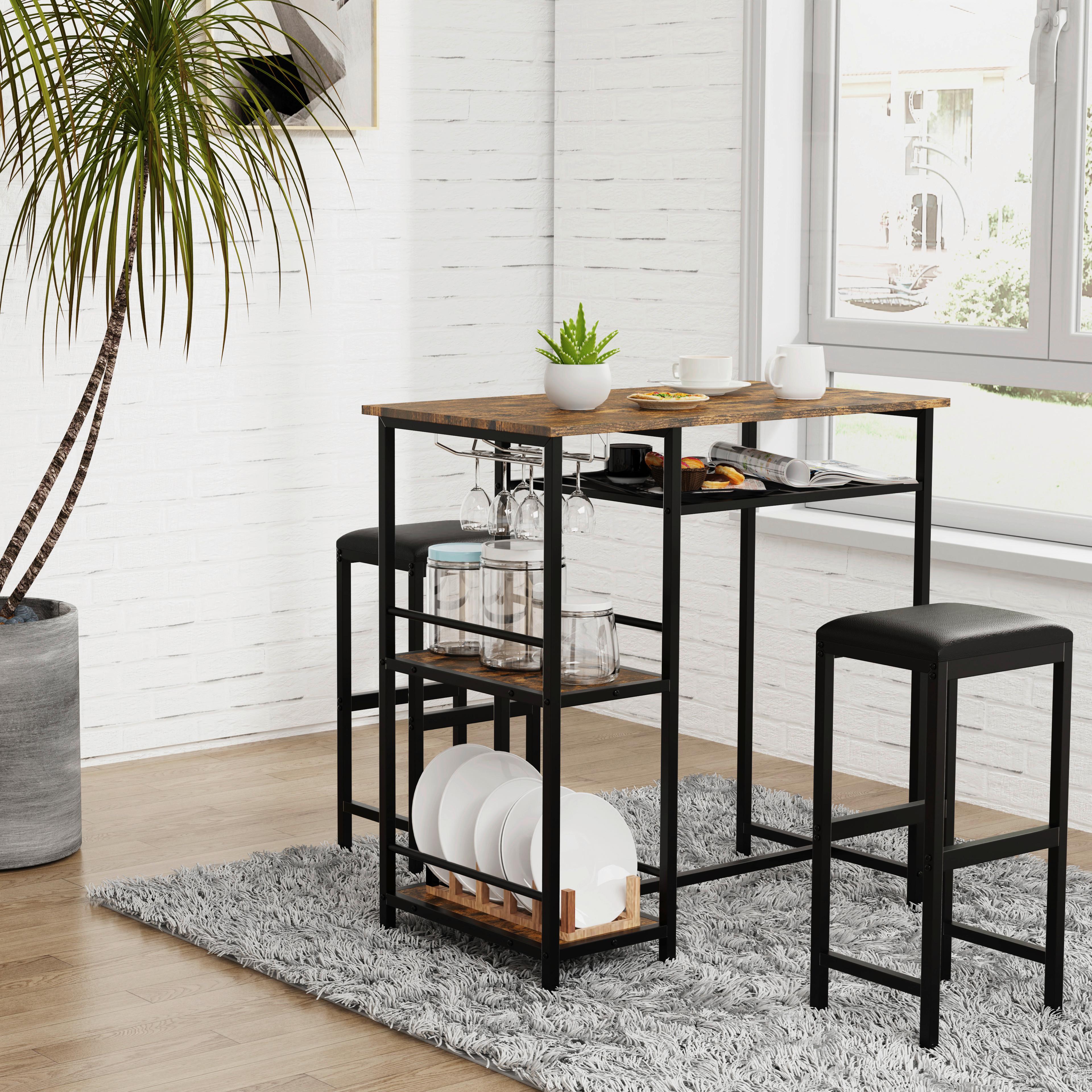 BARTISCH KOLARI - Eichefarben/Schwarz, Design, Holzwerkstoff/Metall (90/50/93cm) - MID.YOU