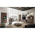 VITRINE Braun/Eichefarben - Eichefarben/Anthrazit, LIFESTYLE, Glas/Holzwerkstoff (88/189/40cm) - Modern Living