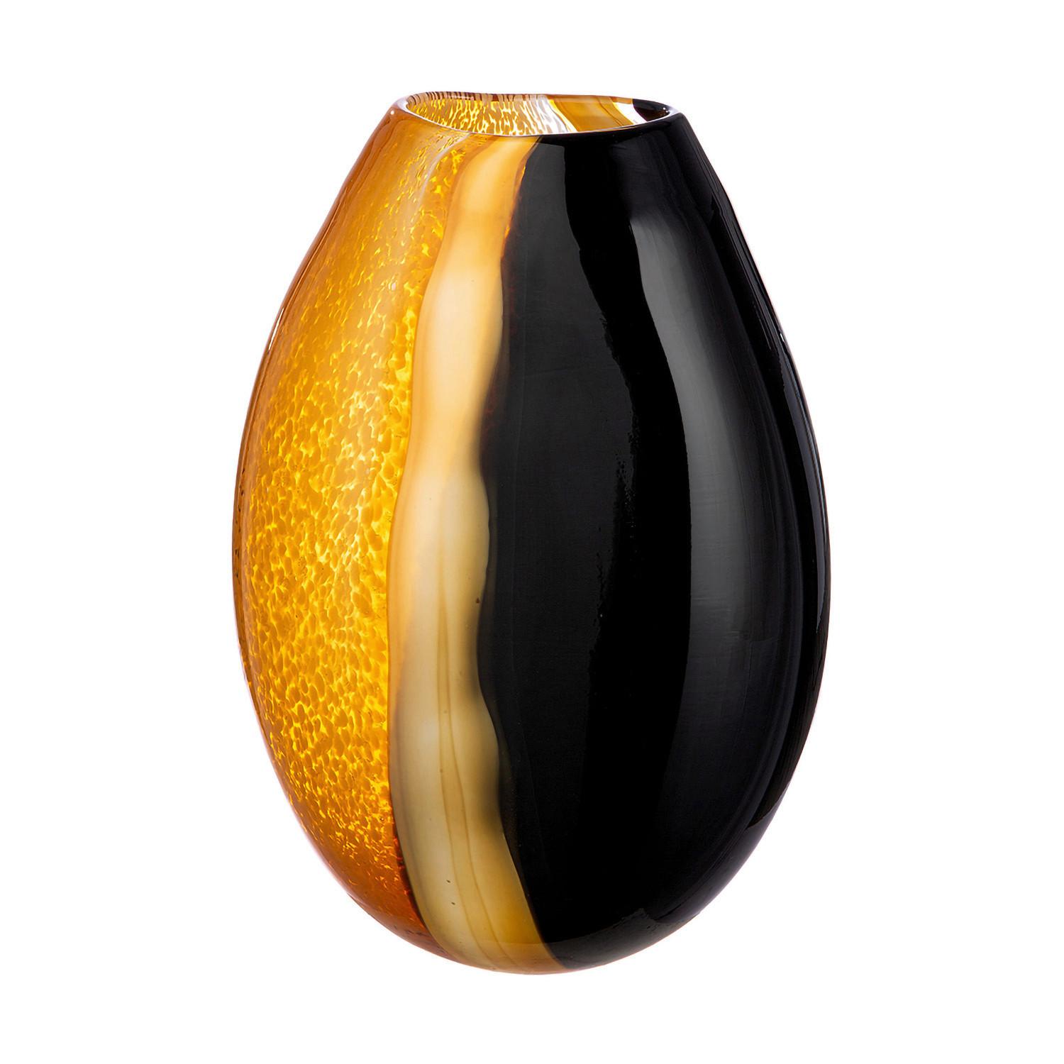 Dekovase Umbras Braun/Orange - Braun/Orange, LIFESTYLE, Glas (22/32/12cm)