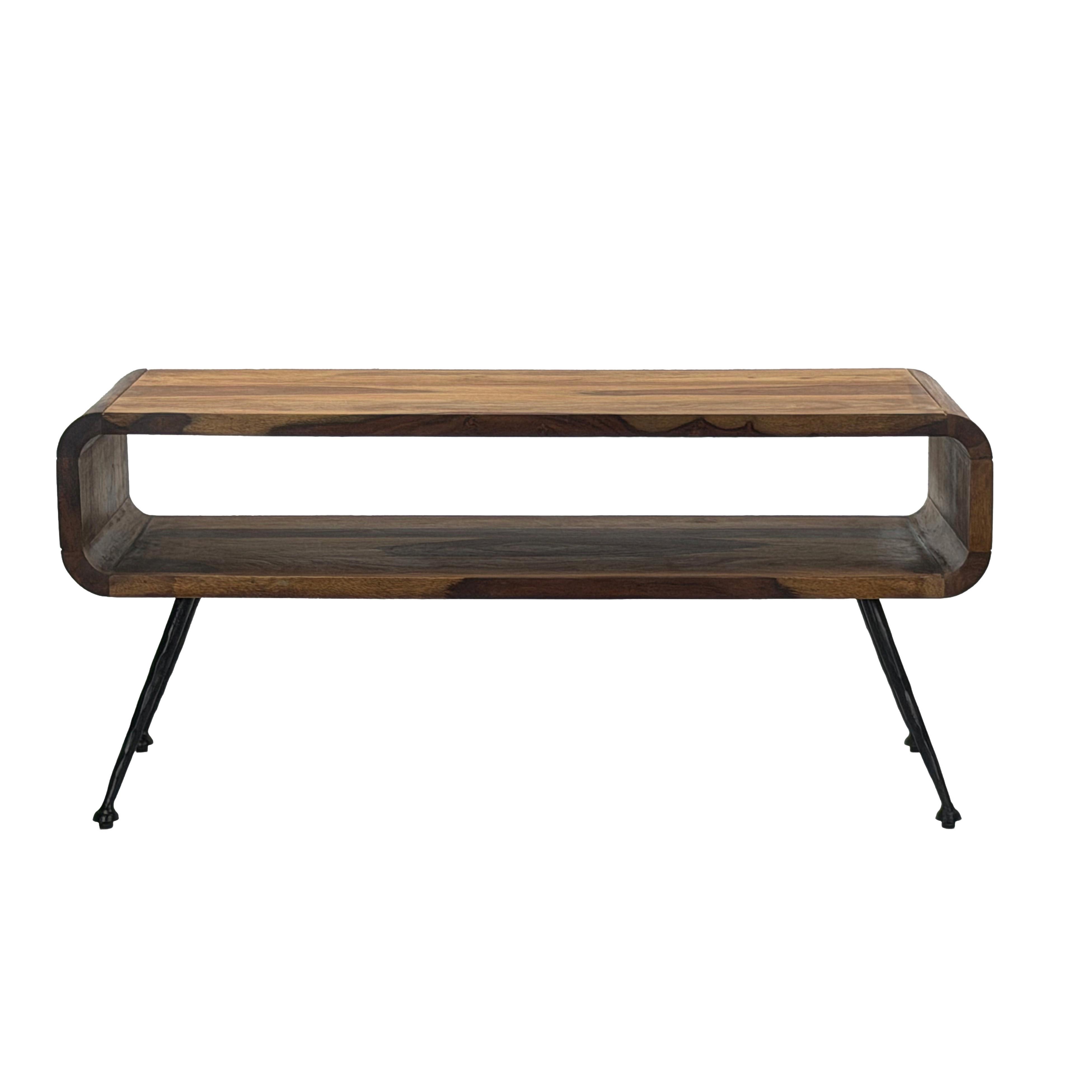 Măsuță De Cafea Wl7.415 - maro/negru, Design, lemn/metal (100/40/45cm) - MID.YOU