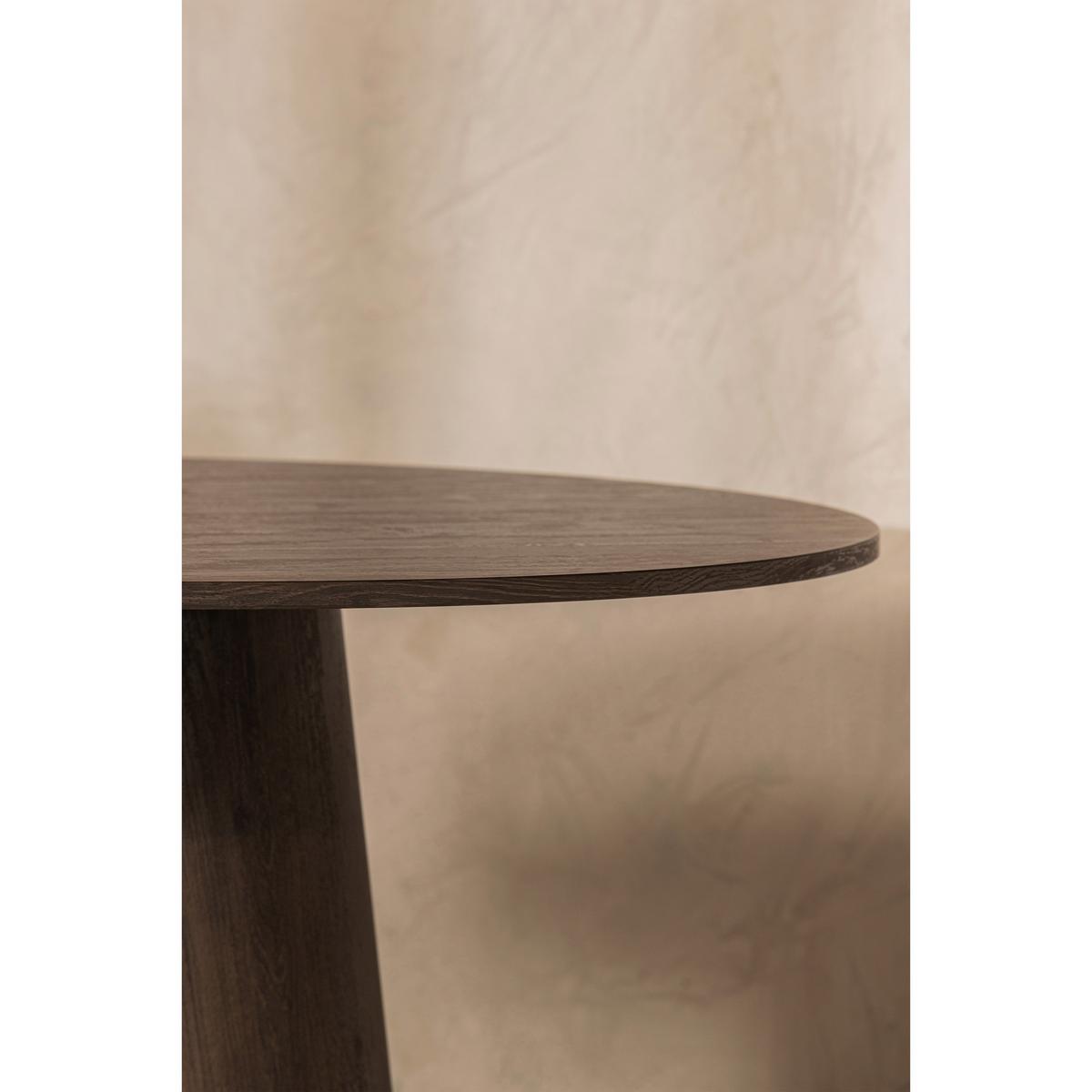 Esstisch Maan Dunkelbraun - Dunkelbraun, Design, Holzwerkstoff (120/120/75cm) - Livetastic